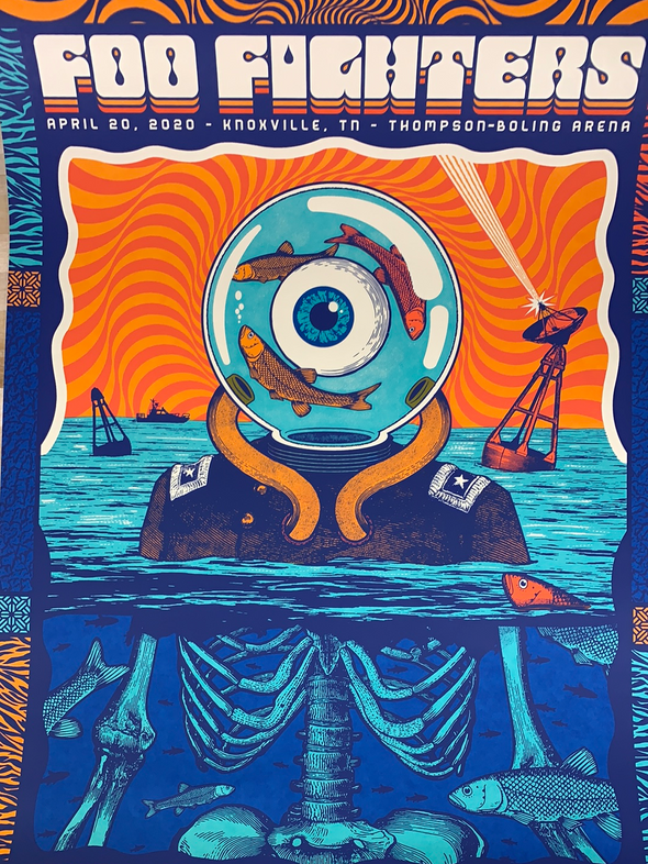 Foo Fighters - 2020 Status Serigraph poster Knoxville TN