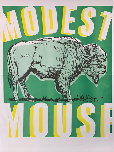 Modest Mouse - 1996 original newsprint Up Records promo poster Buffalo