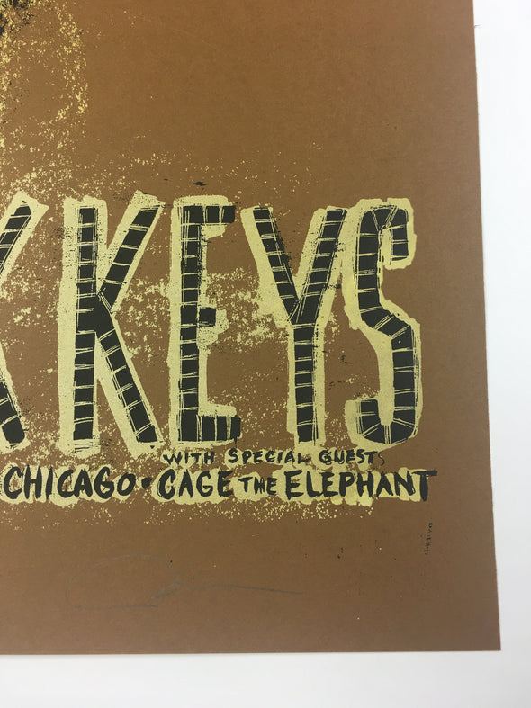 The Black Keys - 2014 Dan Grzeca Poster Chicago, IL United Center