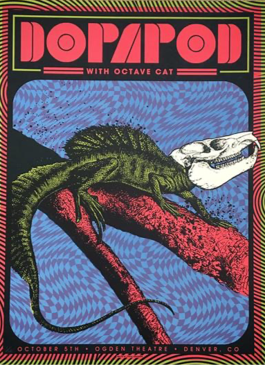 Dopapod - 2019 Status Serigraph poster Denver, CO Ogden Theatre