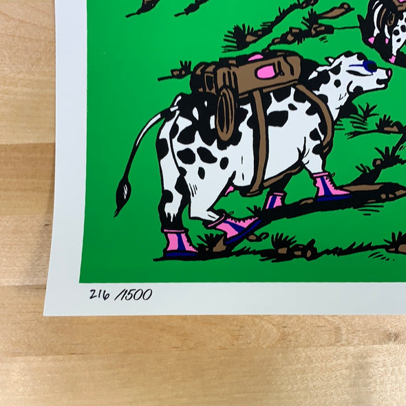Cows on Vacation - 2021 Jim Pollock poster Art print Phish 1/3