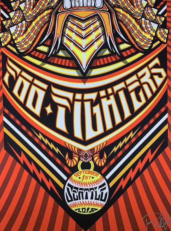 Foo Fighters - 2018 Brad Klausen poster Seattle, WA Safeco Field AP