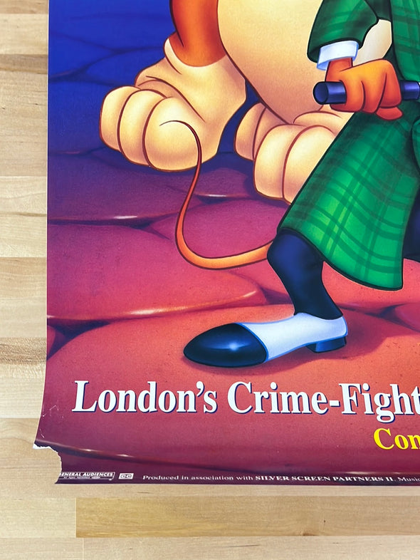 The Great Mouse Detective - 1986 video promo movie poster original vintage 27x40