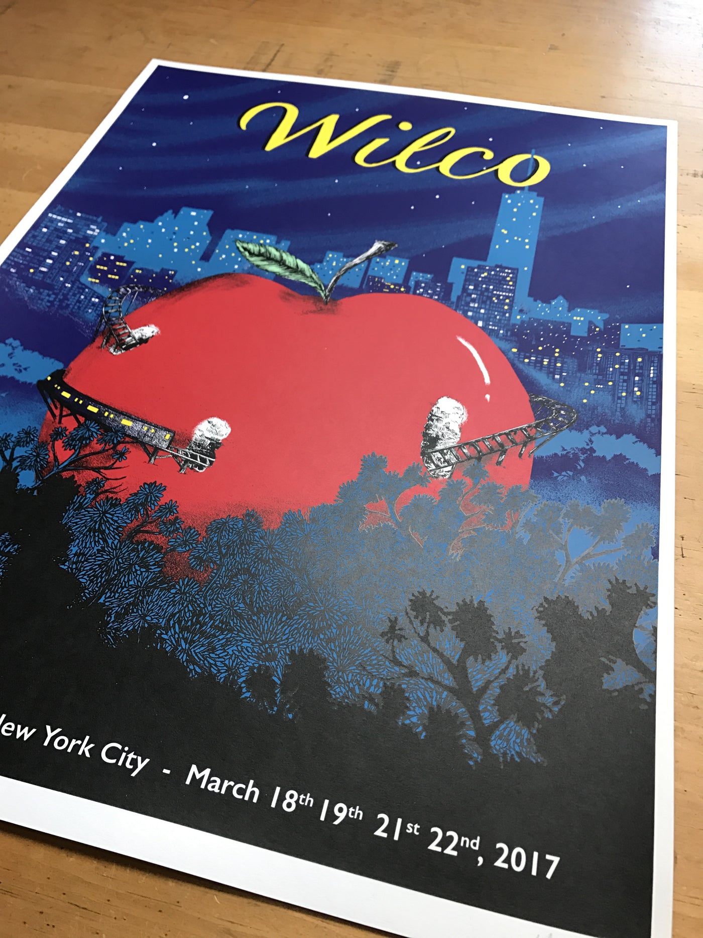 Wilco - 2017 Matt Saunders poster Beacon Theatre New York Rabbit Porta ...