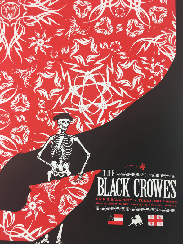 The Black Crowes - 2008 Todd Slater Poster Tulsa, OK Cain's Ballroom