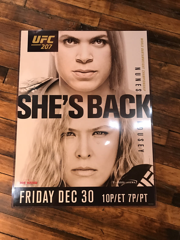 UFC 207 poster Ronda Rousey vs. Nunes T Mobile Arena PPV