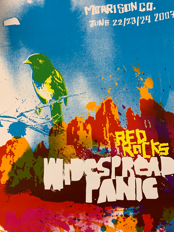 Widespread Panic - 2007 Chris Bilheimer poster Red Rocks Morrison, CO