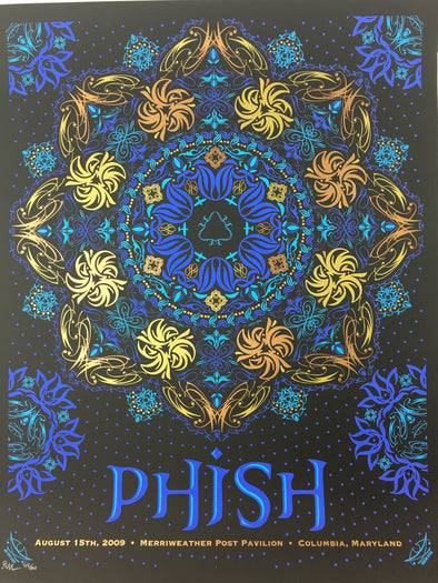 Phish - 2009 Todd Slater Poster Columbia, MD Merriweather Post Pavilion