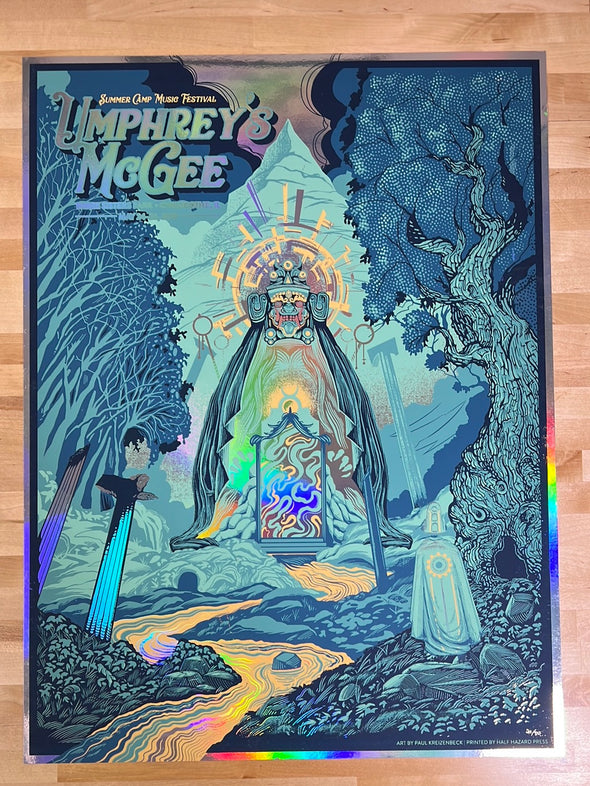 Umphrey's McGee - 2019 Half Hazard Press poster Chillicothe, IL FOIL