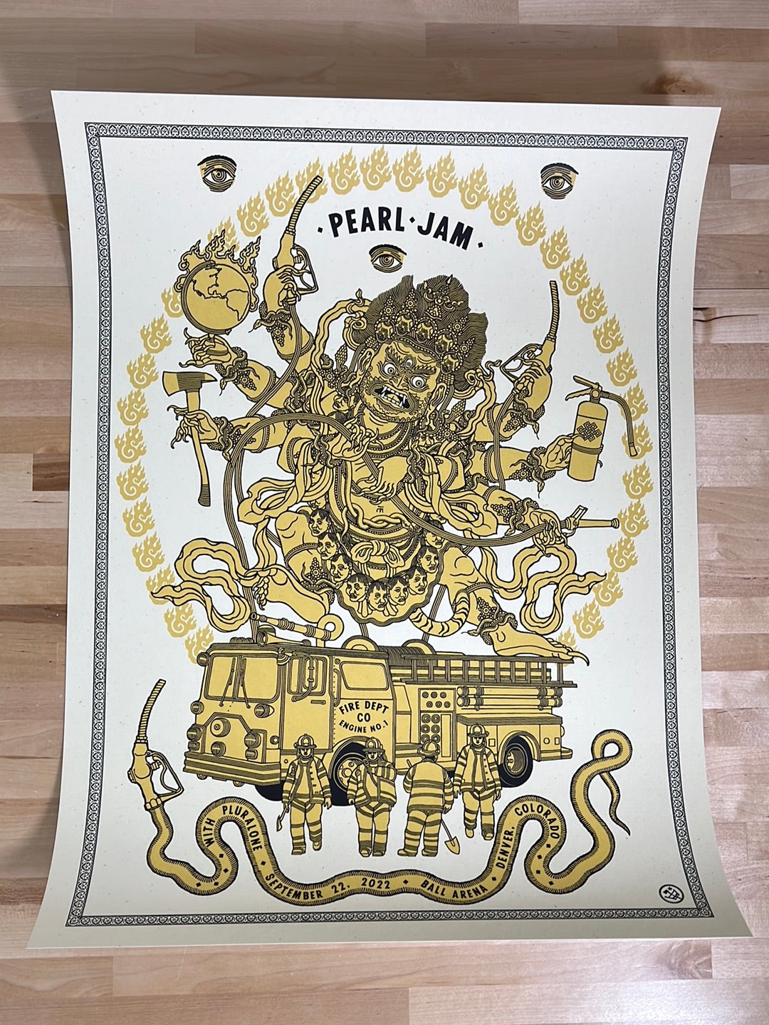 Pearl Jam - 2022 Ravi Zupa poster Denver, CO Ball Arena – Sold Out Posters