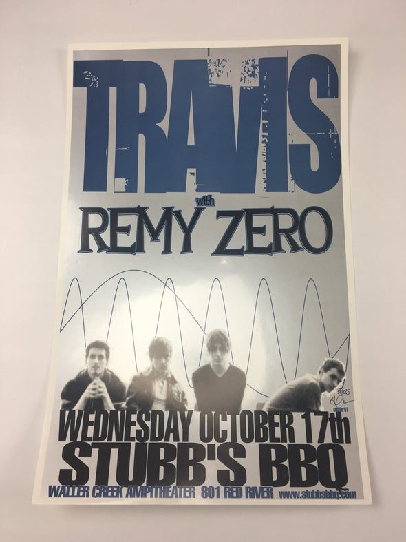 Travis Remy Zero - 2001 Jared Connor Poster Austin, TX Stubb's BBQ