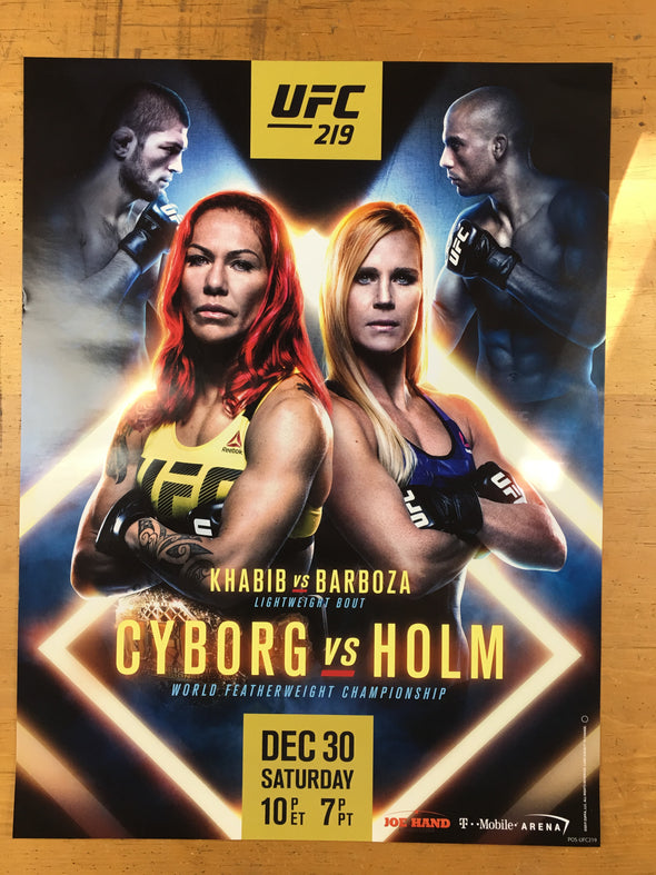 UFC 219 - Cyborg vs Holm Poster MMA Ultimate Fighting print