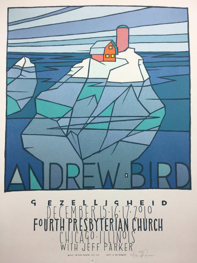 Andrew Bird - 2010 Jay Ryan poster Chicago with Jeff Parker