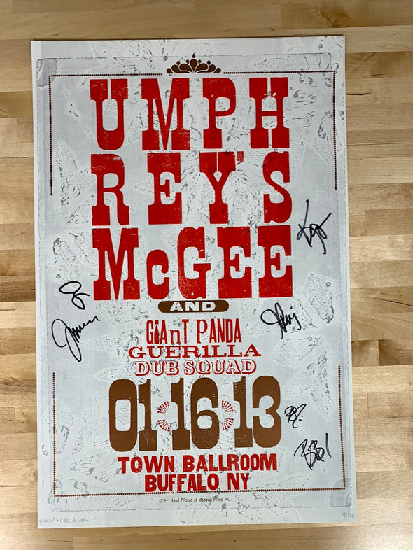 Umphrey's McGee - 2013 poster Buffalo, NY Band Signed 47/215