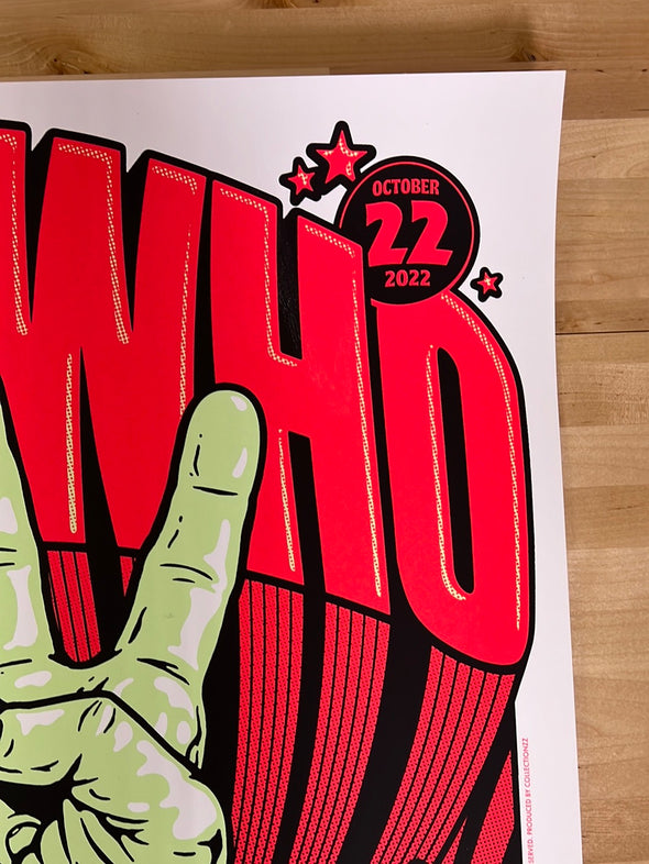 The Who - 2022 Ames Brothers glow in the dark poster Seattle, WA AP
