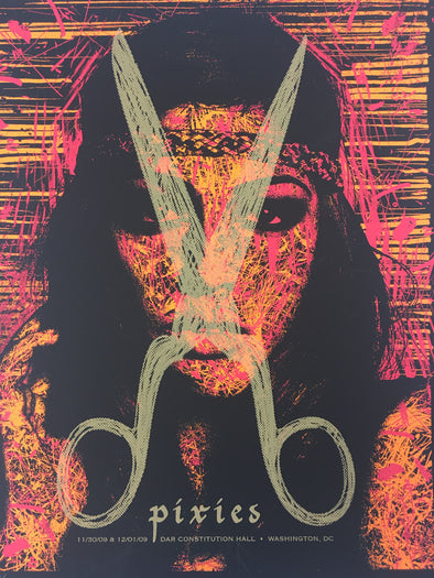 The Pixies - 2009 Todd Slater Poster Washington, DC DAR Constitution Hall