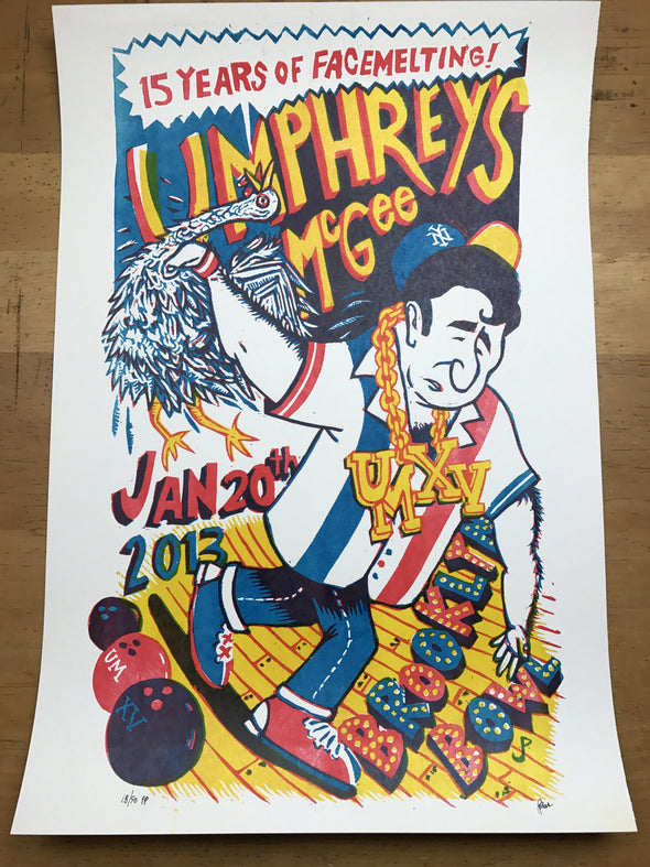 Umphrey's McGee - 2013 Jim Pollock poster Brooklyn, NY Bowl PP