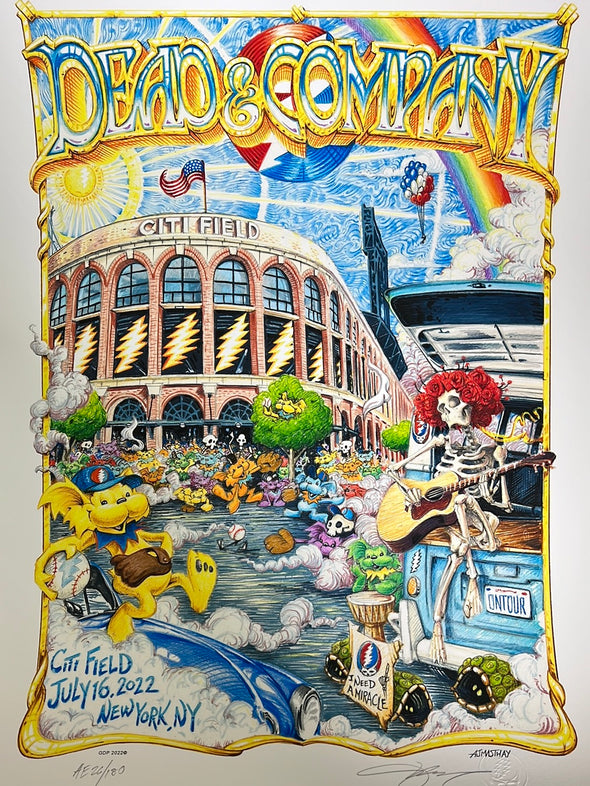 Dead & Company - 2022 AJ Masthay poster Citi Field, New York N2 S/N