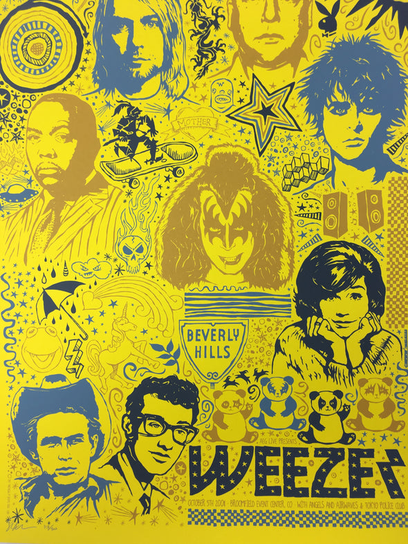 Weezer - 2008 Todd Slater Poster Broomfield, CO Broomfield Event Center