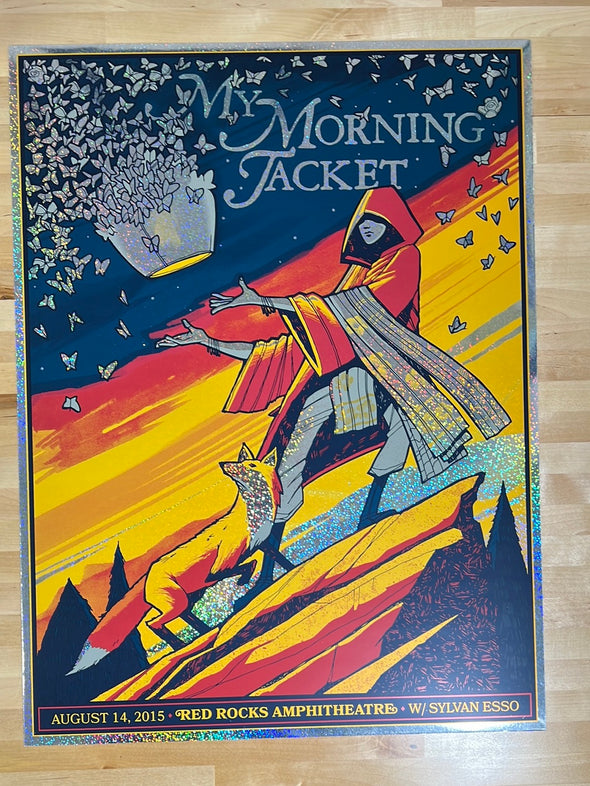 My Morning Jacket - 2015 Clinton Reno poster Morrison, CO Red Rocks FOIL