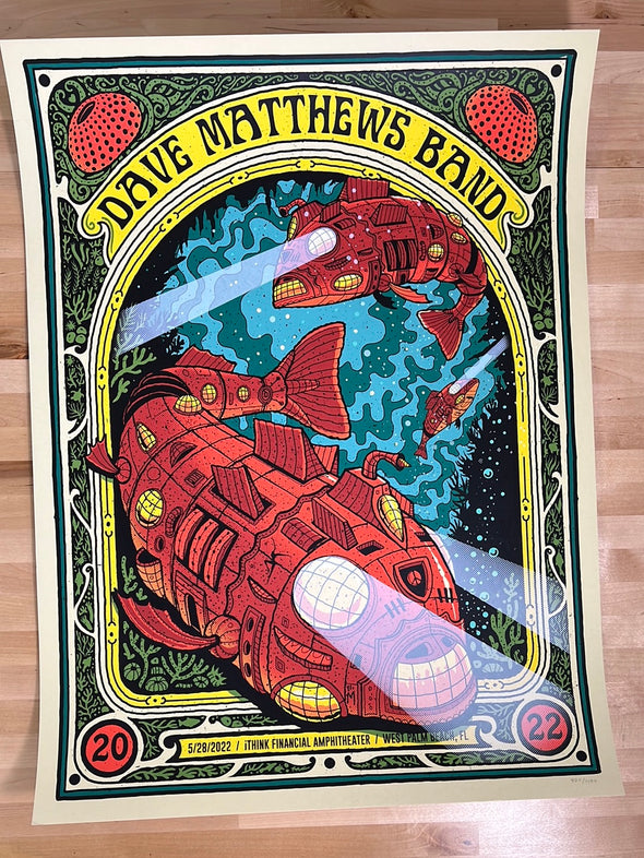 Dave Matthews Band - 2022 Methane poster West Palm Beach, FL N1