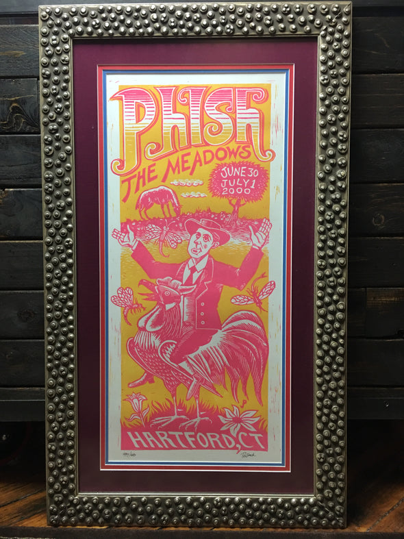 Phish - 2000 Jim Pollock poster Hartford, CT Meadows Music Theatre, Framed