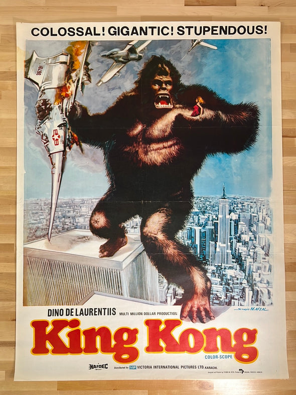 King Kong - 1967 promo movie poster original vintage Pakistan 30x40
