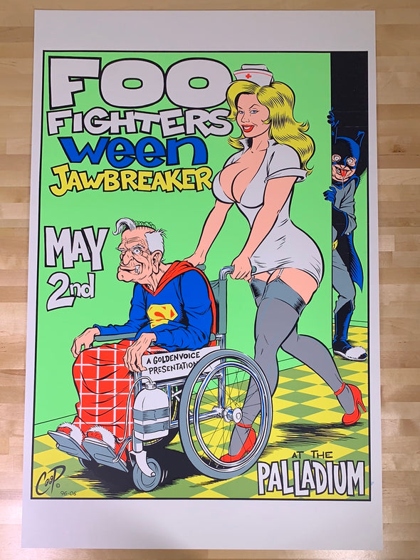 Foo Fighters - 1996 Chris Coop poster Los Angeles, CA The Palladium