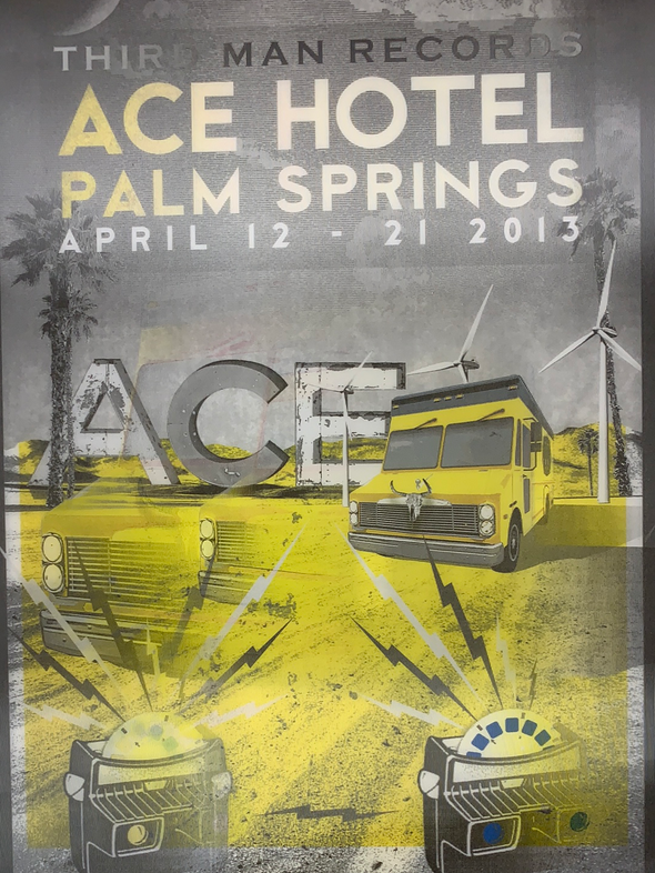 Ace Hotel - 2013 Third Man Records poster Palm Springs lenticular