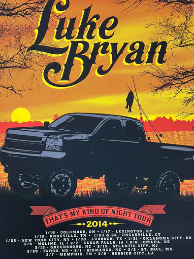 Luke Bryan - 2014 poster That's My Kind of Night Tour