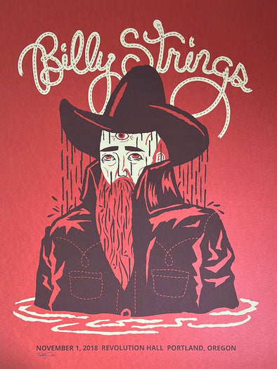 Billy Strings - 2018 Furturtle Show Prints poster Portland, OR