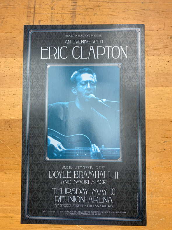 Eric Clapton - 2001 David Dean poster Dallas, Texas Reunion Arena