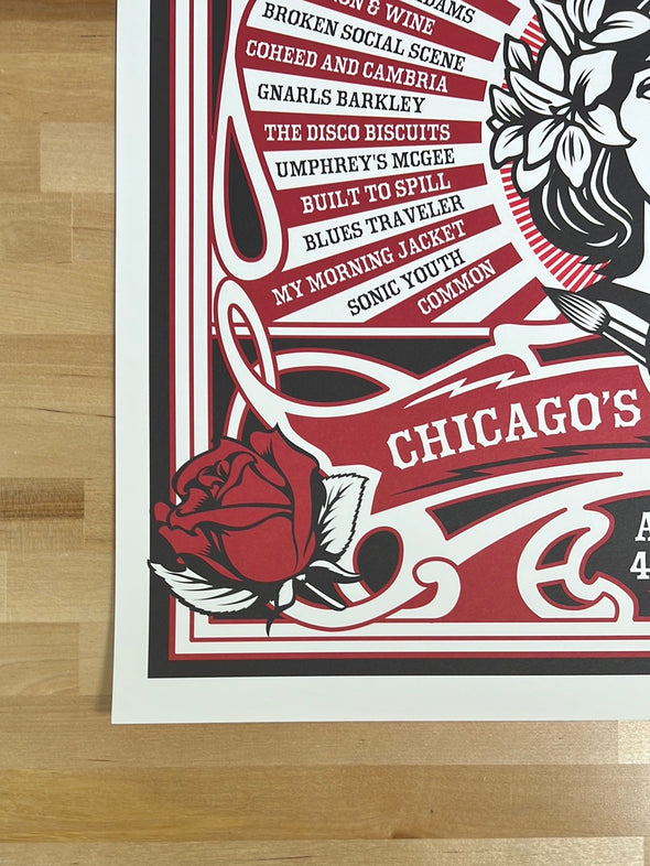 Lollapalooza - 2006 Shepard Fairey poster Chicago, IL Obey 1st ed Kanye RHCP