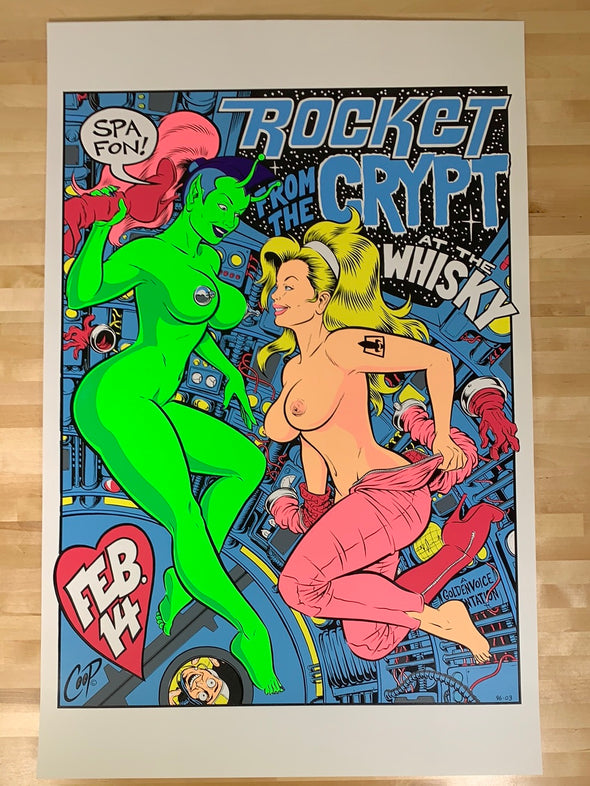 Rocket from the Crypt - 1996 Chris Coop poster Los Angeles, CA Whisky a Go-Go