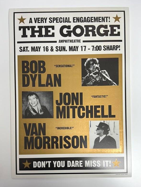 Bob Dylan - 1998 Geoff Gans poster The Gorge Van Morrison