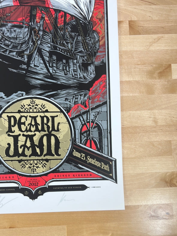 Pearl Jam - 2012 Rhys Cooper poster Isle of Wright Festival, GBR S/N
