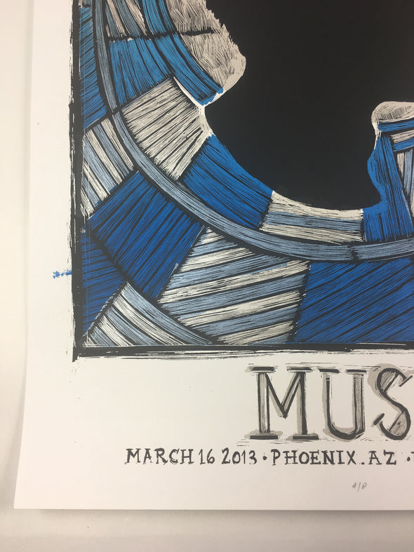 Muse - 2013 Dan Grzeca Poster Phoenix, AZ US Airways Arena