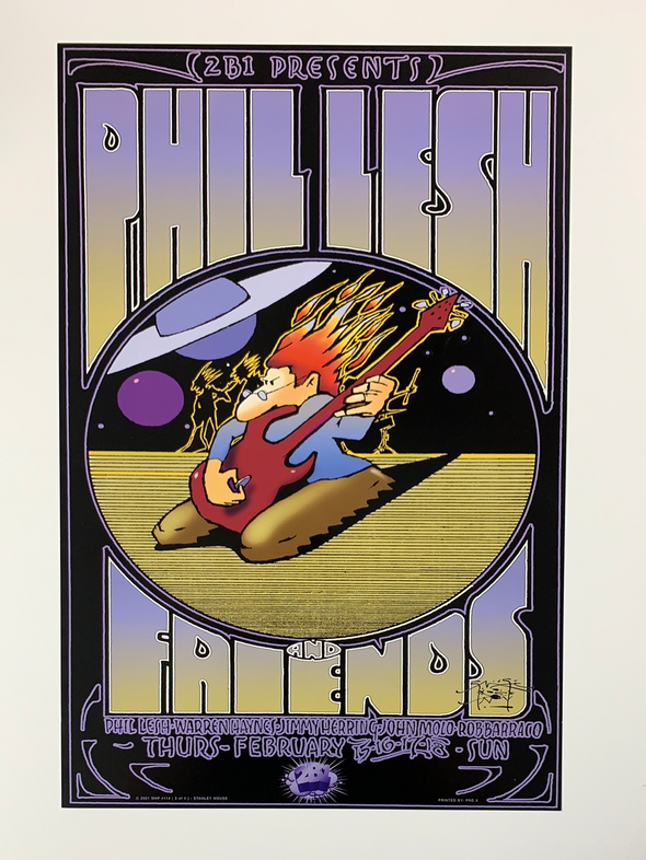 MHP 118 Phil Lesh - 2001 Stanley Mouse poster Maritime Hall San Fran 1st