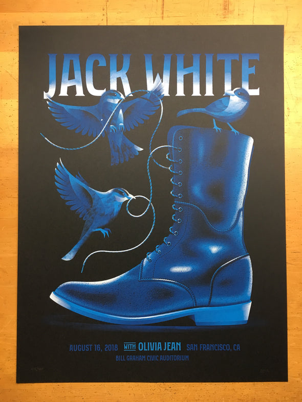 Jack White - 2018 DKNG poster San Francisco, CA Bill Graham Civic Night 2