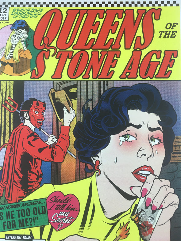 Queens of the Stone Age - 2017 Brian Ewing Poster Columbus, OH Express Live