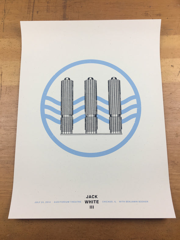 Jack White - 2014 Matthew Jacobson Poster Chicago, IL The Auditorium theatre