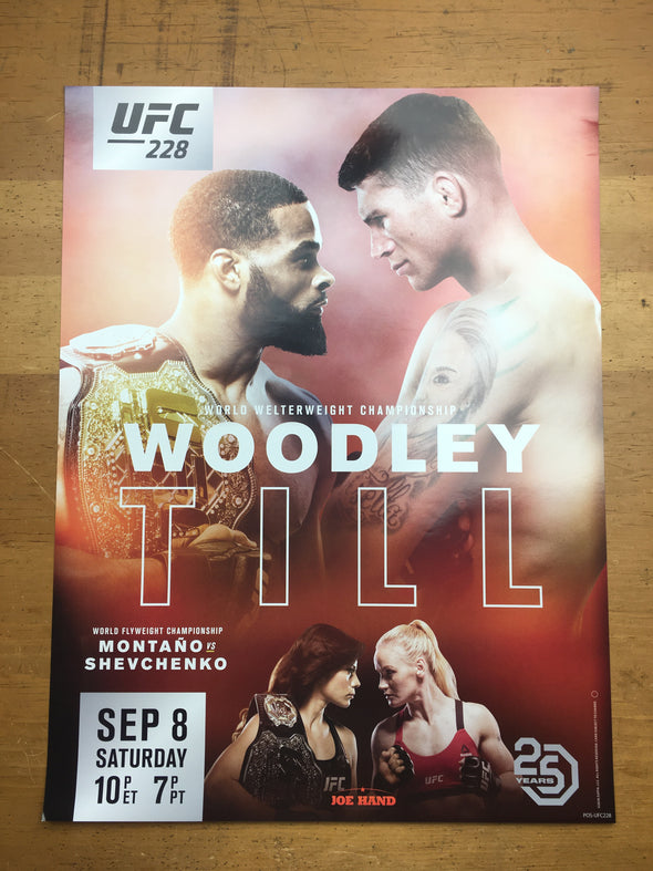 UFC 228 2018 Poster Woodley vs Till and Montano vs Shevchenko
