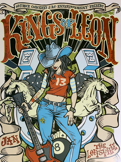 Kings of Leon - 2009 Daymon Greulich poster Louisville, KY