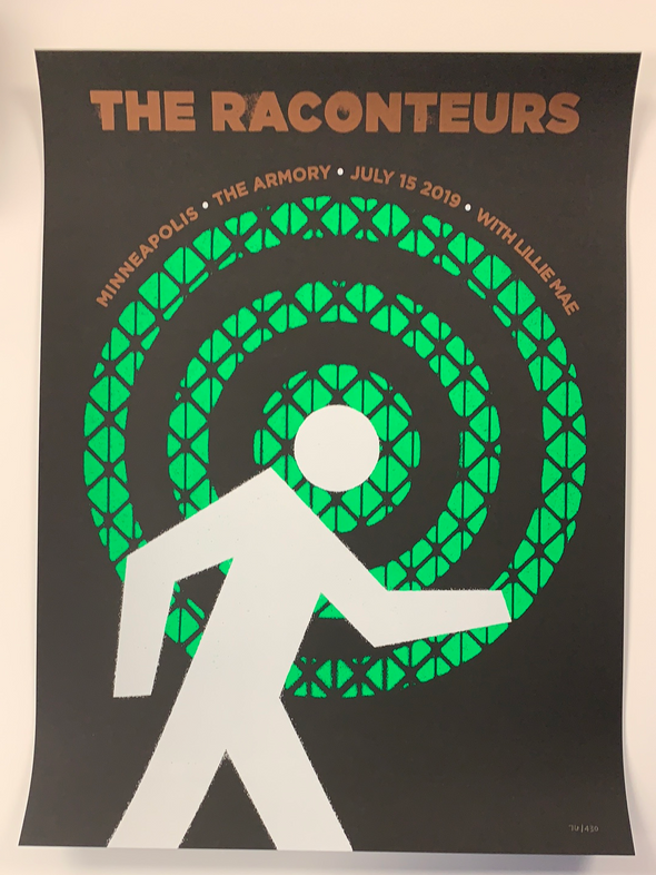 The Raconteurs - 2019 Matthew Jacobson poster Minneapolis, MN Armory