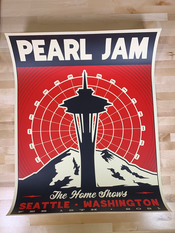 Pearl Jam - 2021 Ian Williams poster Seattle, WA Home Shows