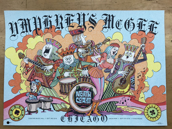 Umphrey's McGee - 2016 FugScreens Studios poster North Coast Chicago