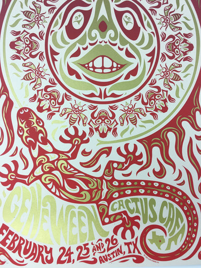Gene Ween - 2010 Todd Slater Poster Austin, TX Cactus Cafe
