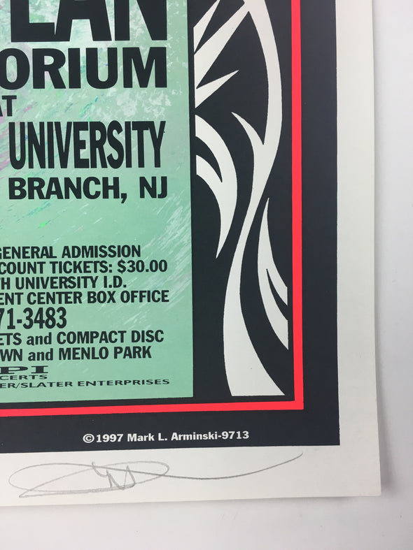 Bob Dylan - 1997 Mark Arminski Poster West Long Branch, NJ Monmouth University
