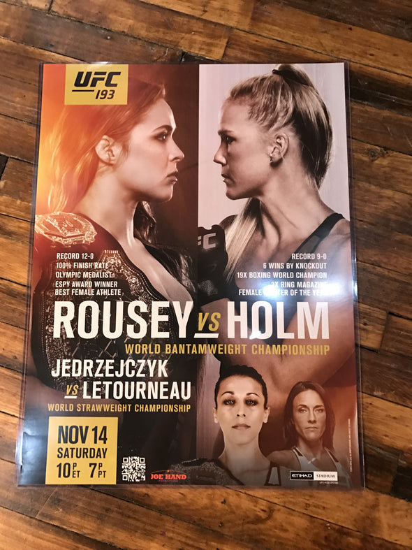 UFC 193 poster Ronda Rousey vs. Holly Holm PPV