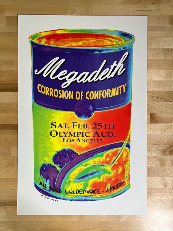 Megadeth - 1995 Matt Getz poster Los Angeles, CA